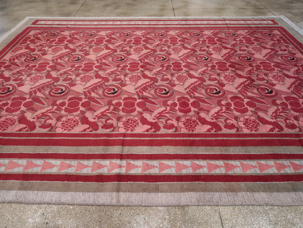 Vintage Belgian Art Deco Room Size Carpet, No.31278 - Gsblank