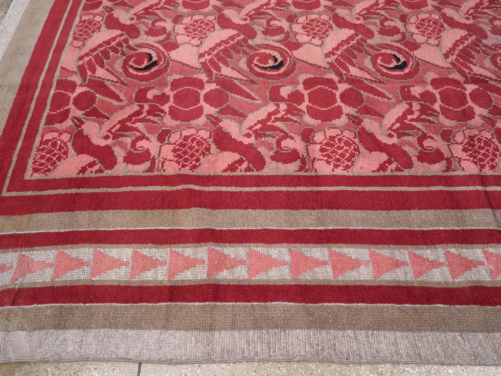 Vintage Belgian Art Deco Room Size Carpet, No.31278 - Gsblank