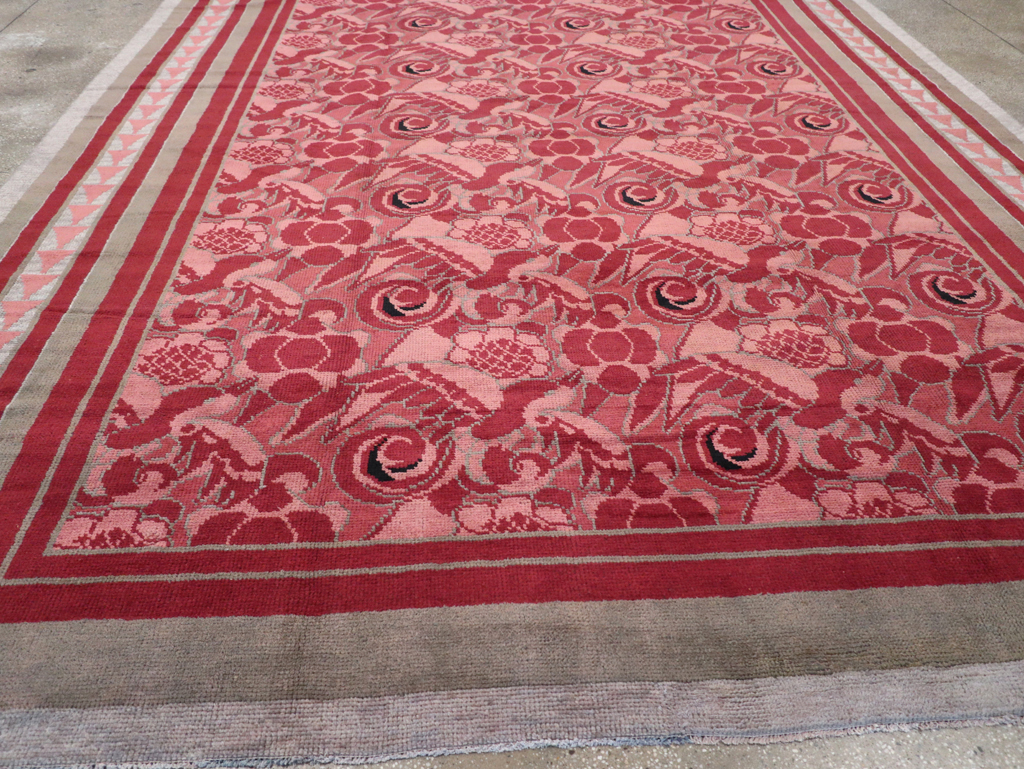 Vintage Belgian Art Deco Room Size Carpet, No.31278 - Gsblank