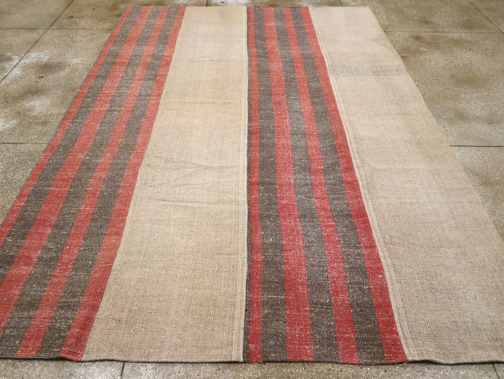 Vintage Turkish Flatweave Kilim Room Size Carpet, No.31284 - Gsblank