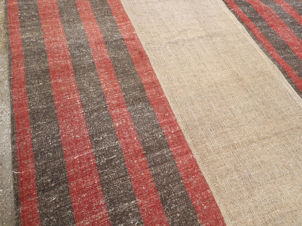 Vintage Turkish Flatweave Kilim Room Size Carpet, No.31284 - Gsblank