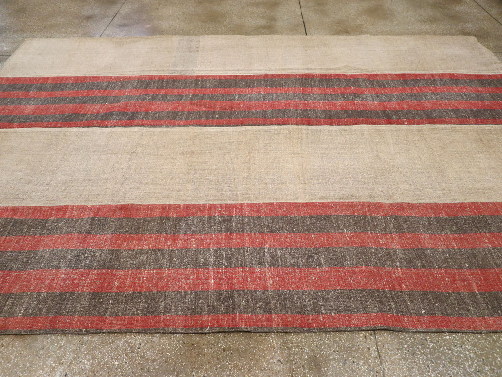 Vintage Turkish Flatweave Kilim Room Size Carpet, No.31284 - Gsblank