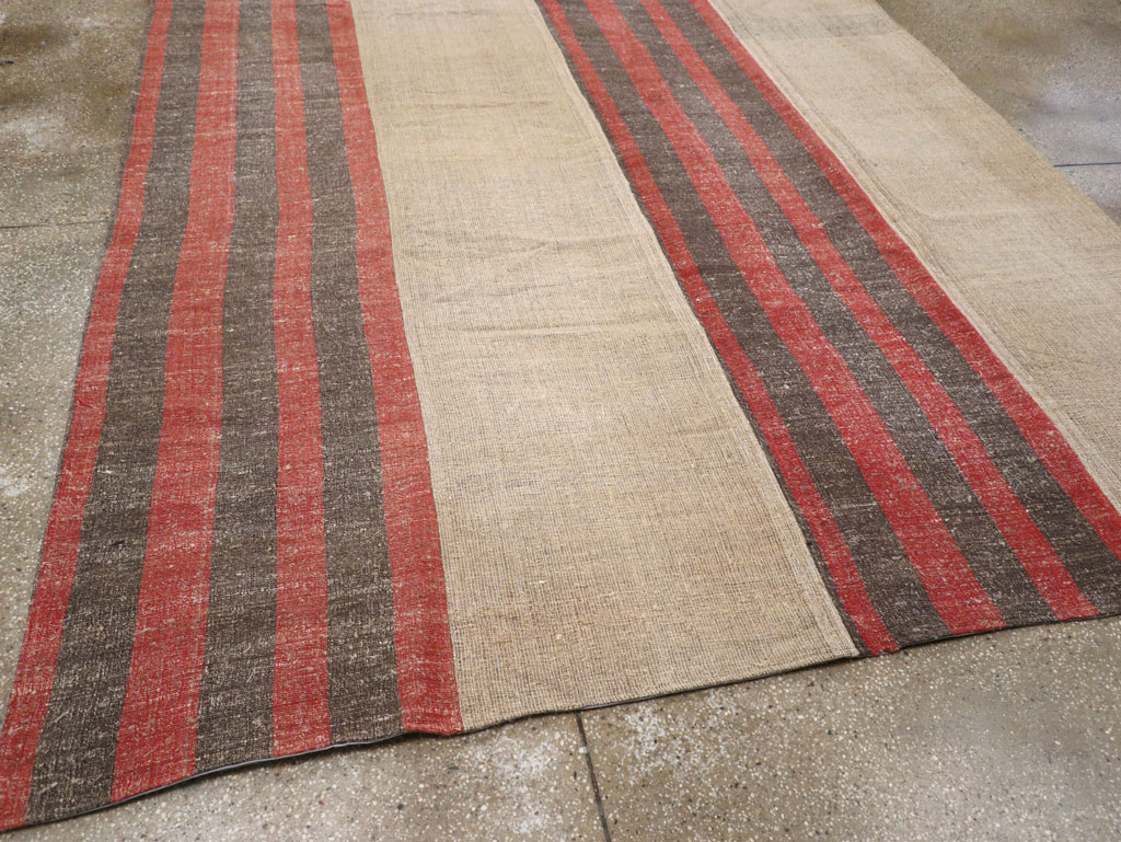 Vintage Turkish Flatweave Kilim Room Size Carpet, No.31284 - Gsblank