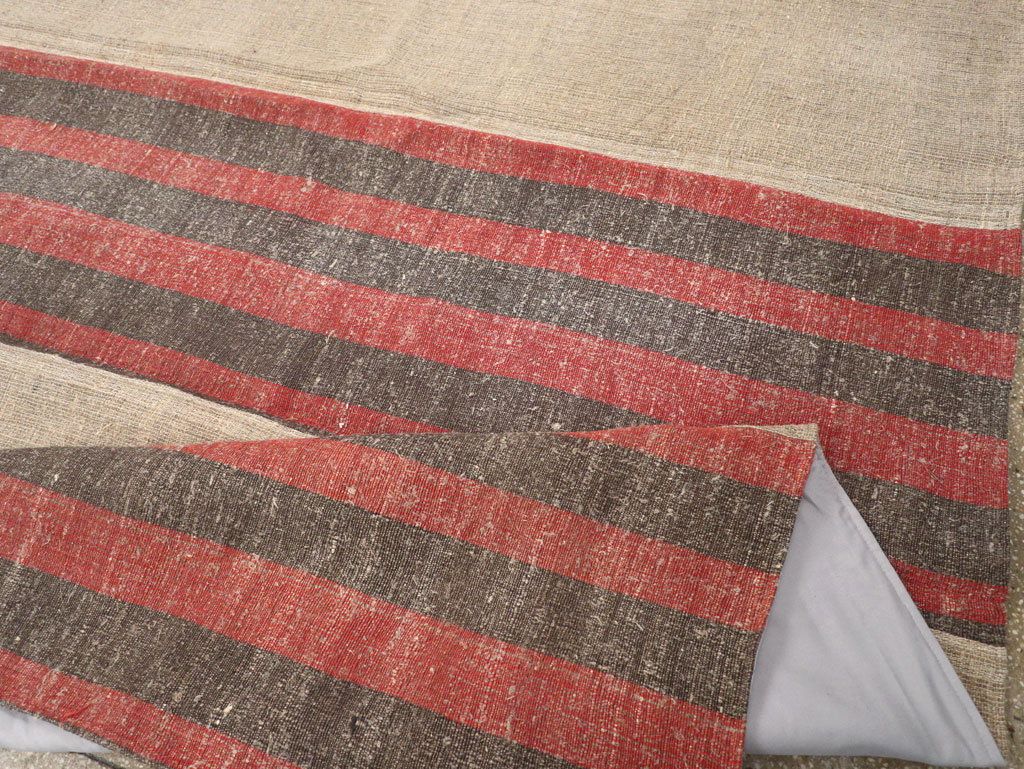 Vintage Turkish Flatweave Kilim Room Size Carpet, No.31284 - Gsblank