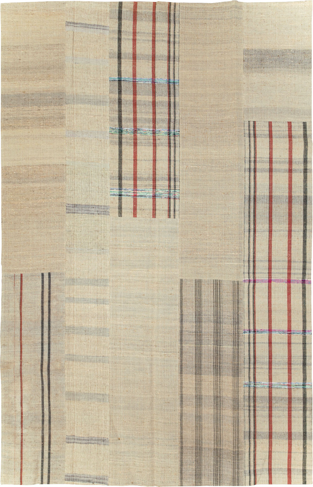 Vintage Turkish Flatweave Kilim Room Size Carpet, No.31285 - Gsblank