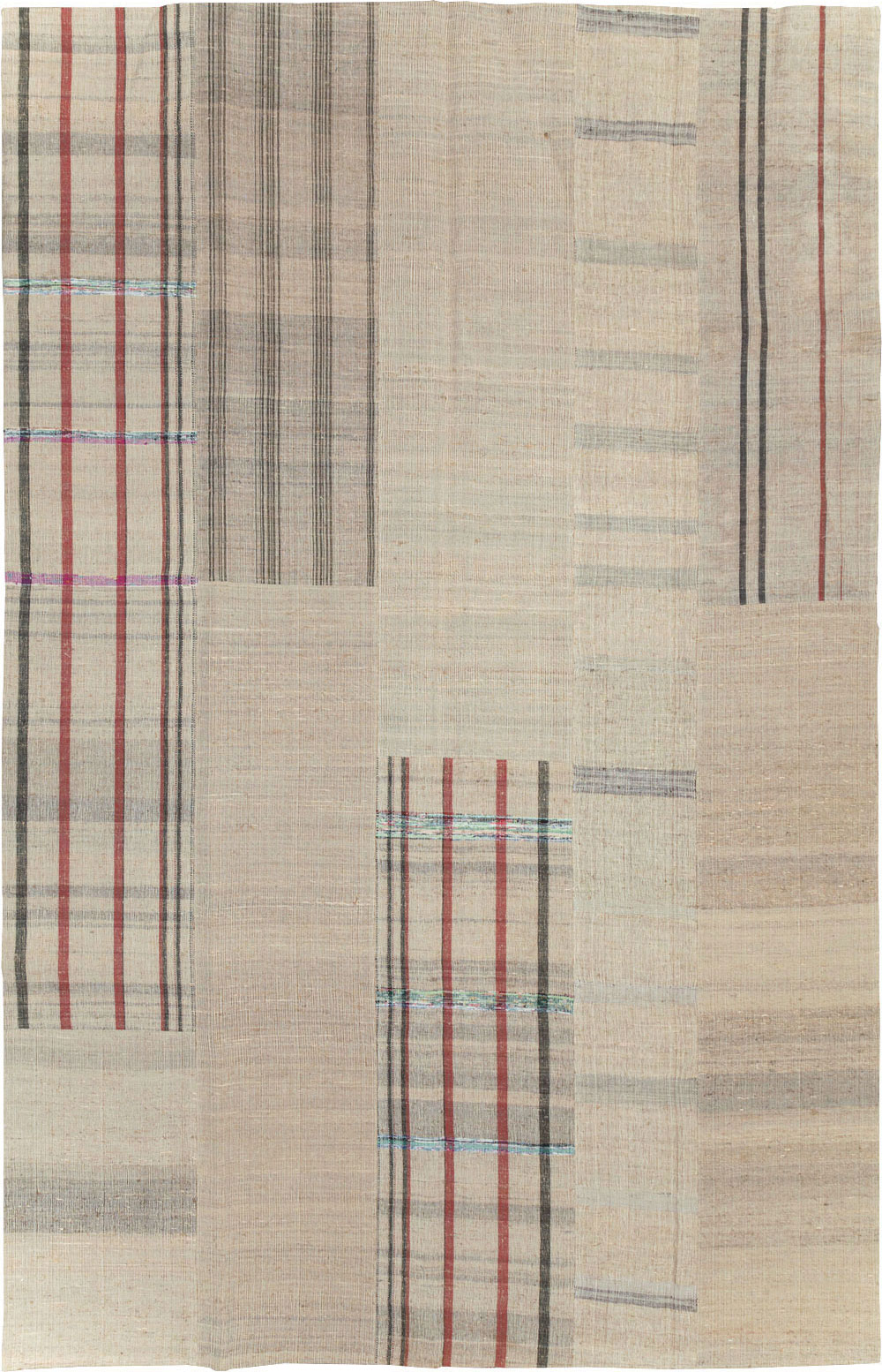 Vintage Turkish Flatweave Kilim Room Size Carpet, No.31285 - Gsblank