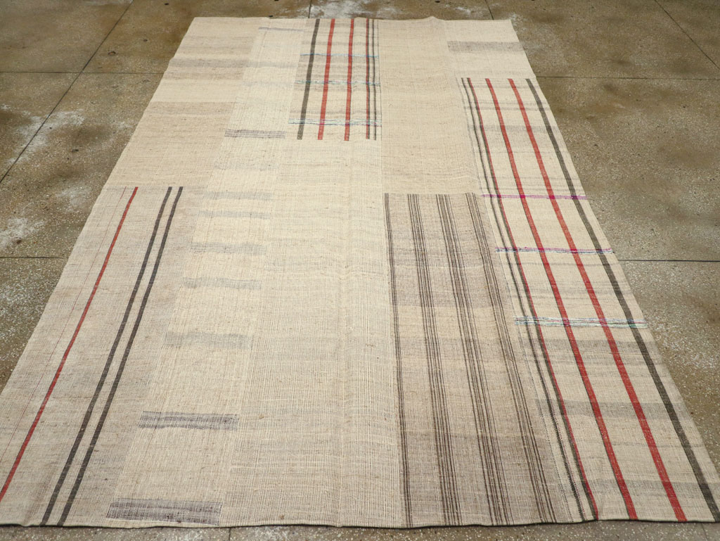 Vintage Turkish Flatweave Kilim Room Size Carpet, No.31285 - Gsblank