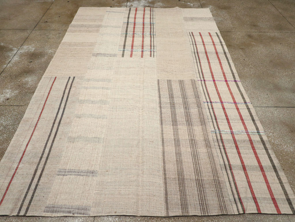 Vintage Turkish Flatweave Kilim Room Size Carpet, No.31285 - Gsblank