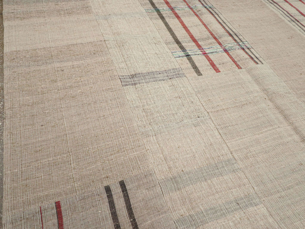 Vintage Turkish Flatweave Kilim Room Size Carpet, No.31285 - Gsblank
