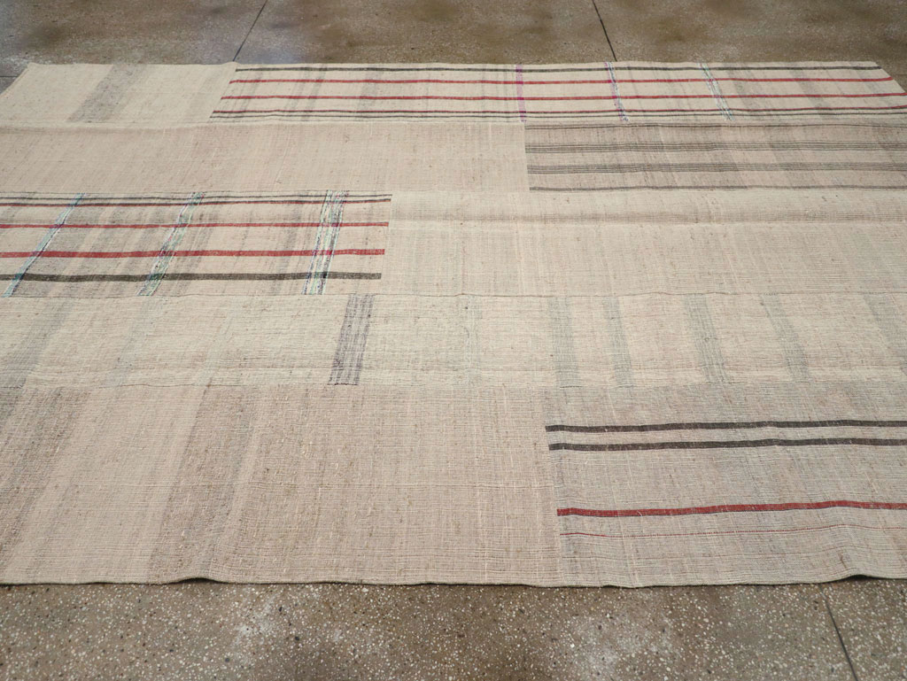 Vintage Turkish Flatweave Kilim Room Size Carpet, No.31285 - Gsblank