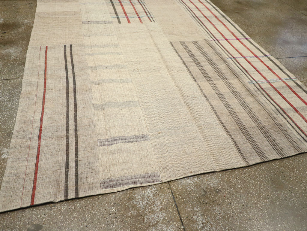 Vintage Turkish Flatweave Kilim Room Size Carpet, No.31285 - Gsblank