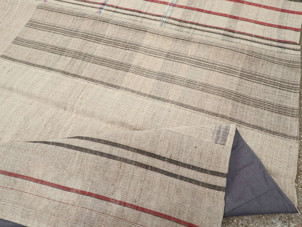 Vintage Turkish Flatweave Kilim Room Size Carpet, No.31285 - Gsblank