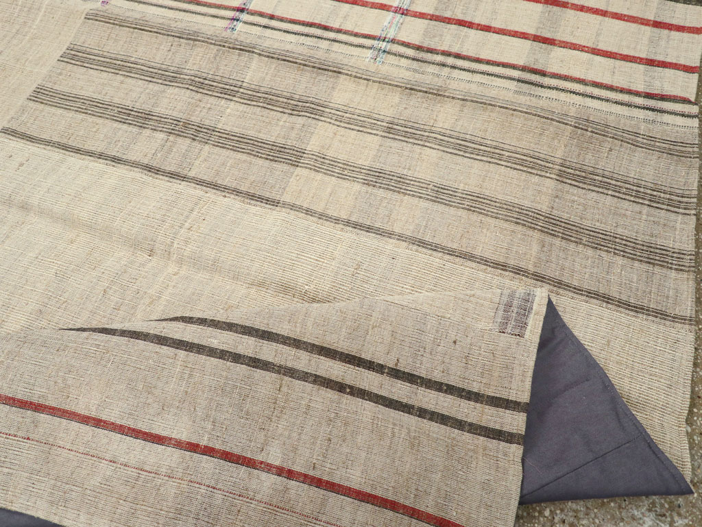 Vintage Turkish Flatweave Kilim Room Size Carpet, No.31285 - Gsblank