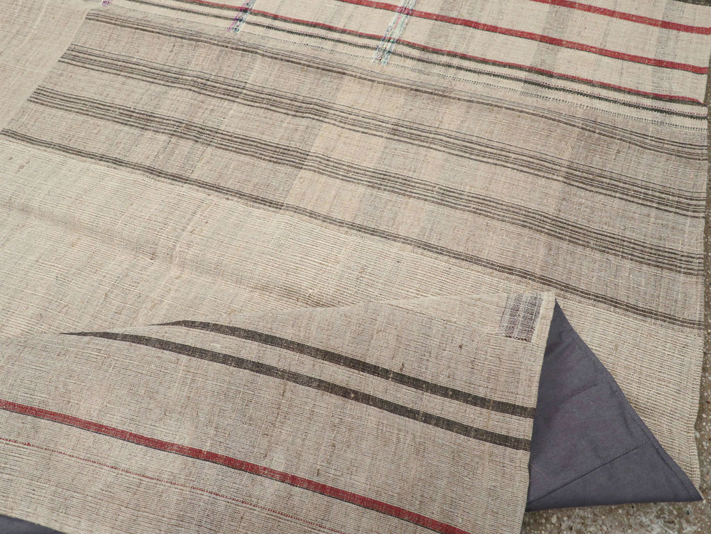 Vintage Turkish Flatweave Kilim Room Size Carpet, No.31285 - Gsblank