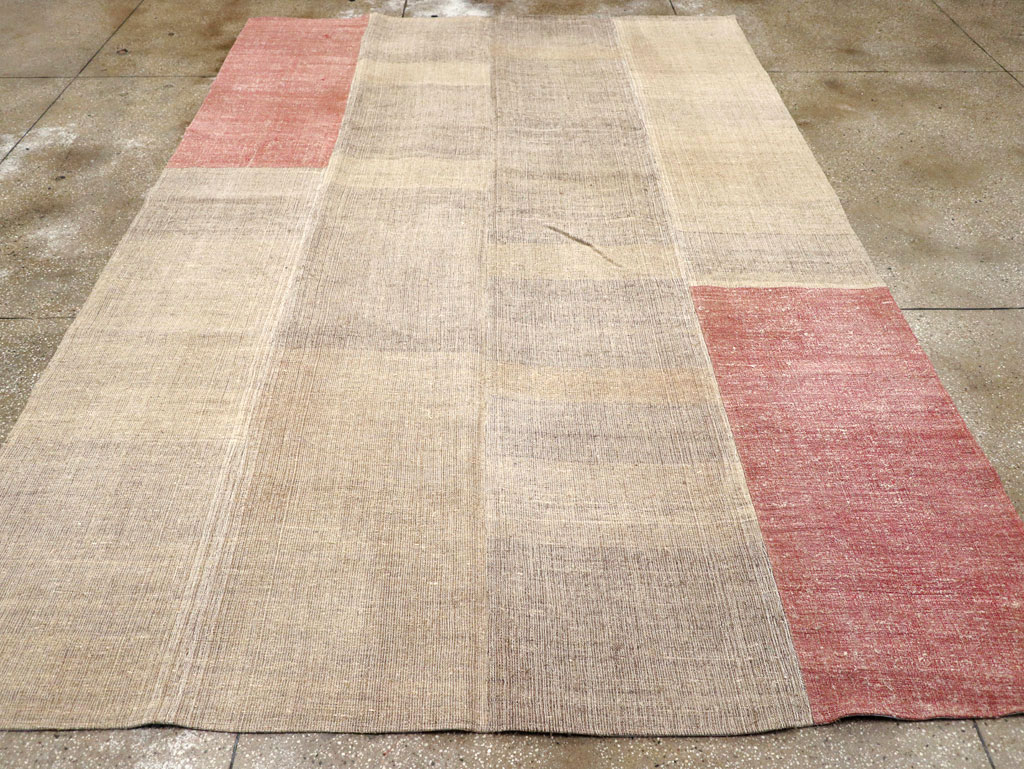 Vintage Turkish Flatweave Kilim Room Size Carpet, No.31289 - Gsblank