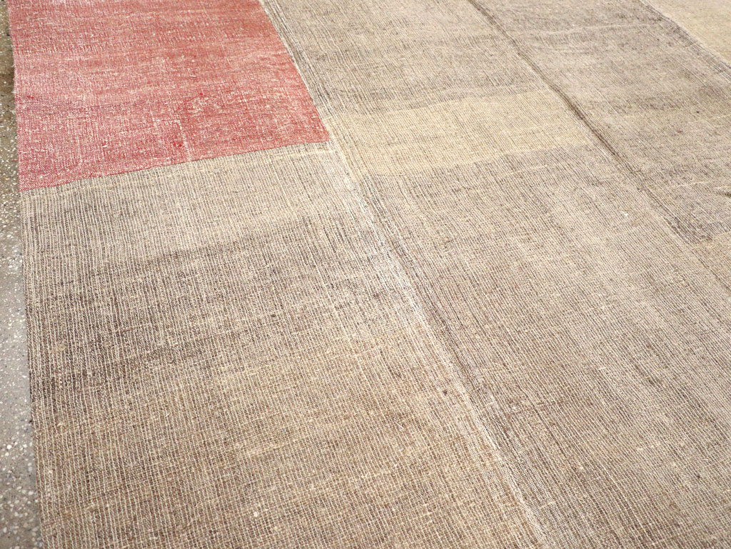 Vintage Turkish Flatweave Kilim Room Size Carpet, No.31289 - Gsblank