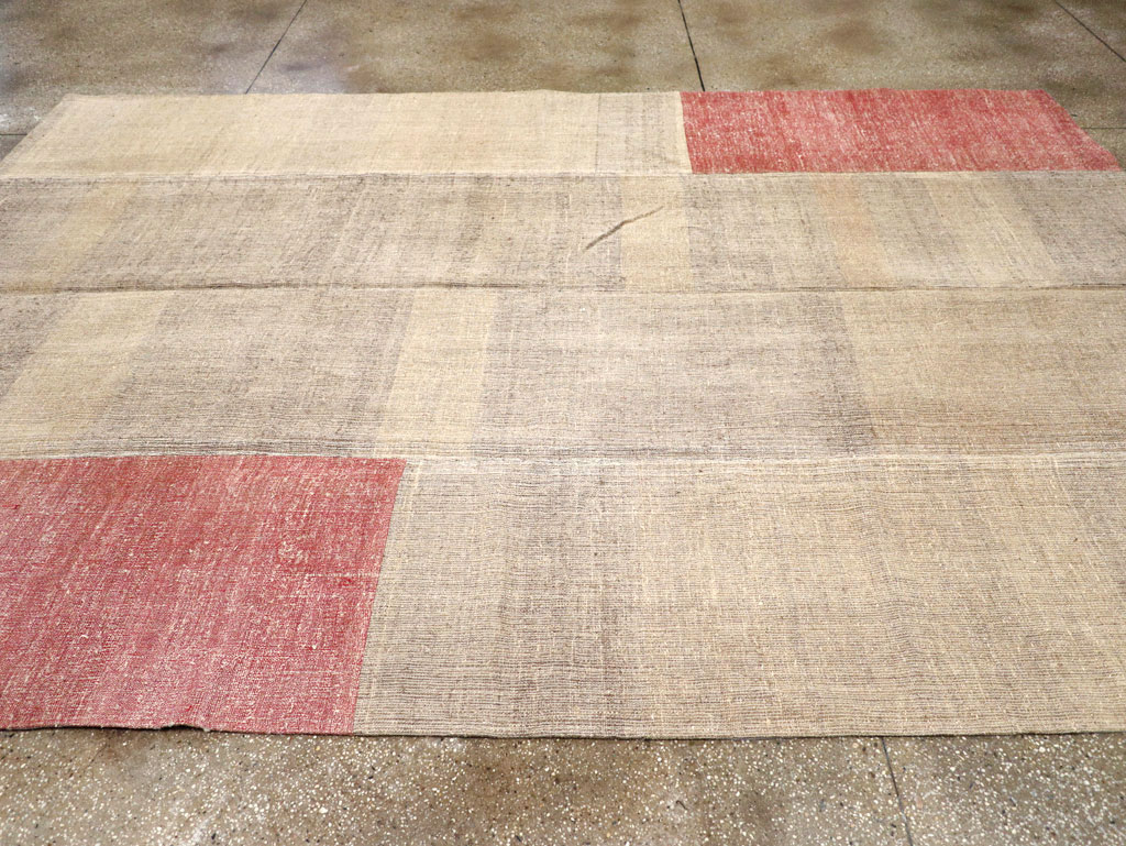 Vintage Turkish Flatweave Kilim Room Size Carpet, No.31289 - Gsblank