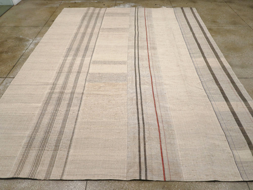 Vintage Turkish Flatweave Kilim Room Size Carpet, No.31290 - Gsblank