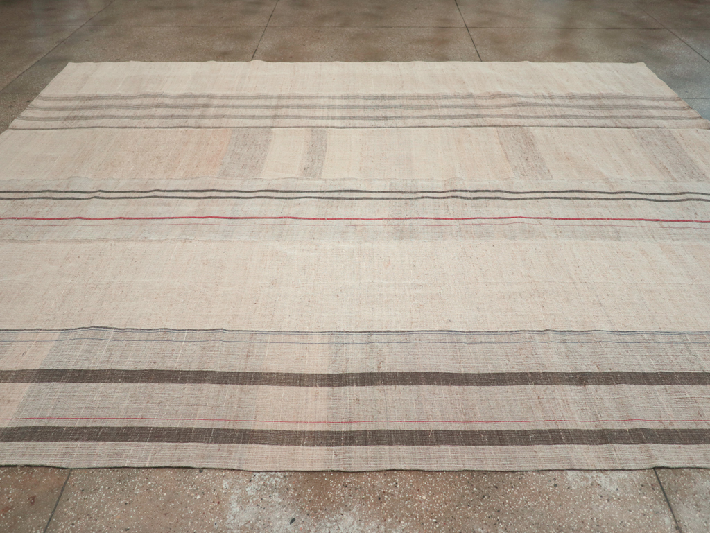 Vintage Turkish Flatweave Kilim Room Size Carpet, No.31290 - Gsblank