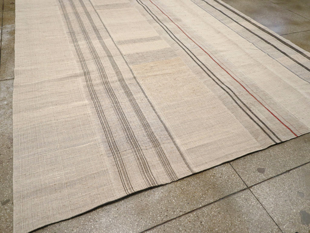 Vintage Turkish Flatweave Kilim Room Size Carpet, No.31290 - Gsblank