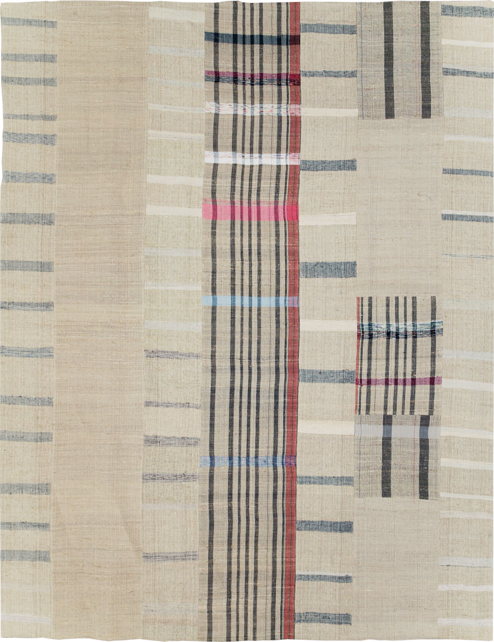 Vintage Turkish Flatweave Kilim Room Size Carpet, No.31297 - Gsblank