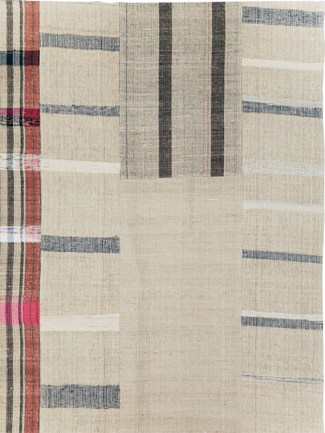 Vintage Turkish Flatweave Kilim Room Size Carpet, No.31297 - Gsblank