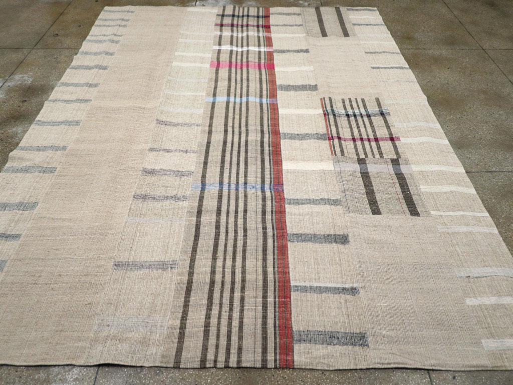 Vintage Turkish Flatweave Kilim Room Size Carpet, No.31297 - Gsblank