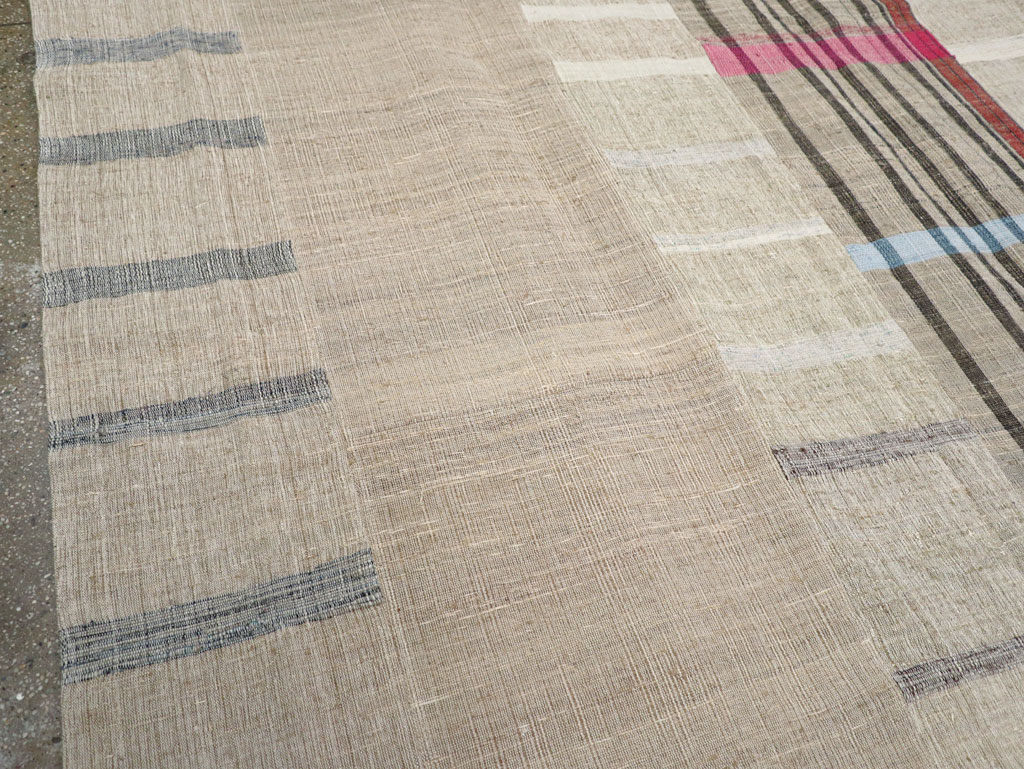 Vintage Turkish Flatweave Kilim Room Size Carpet, No.31297 - Gsblank