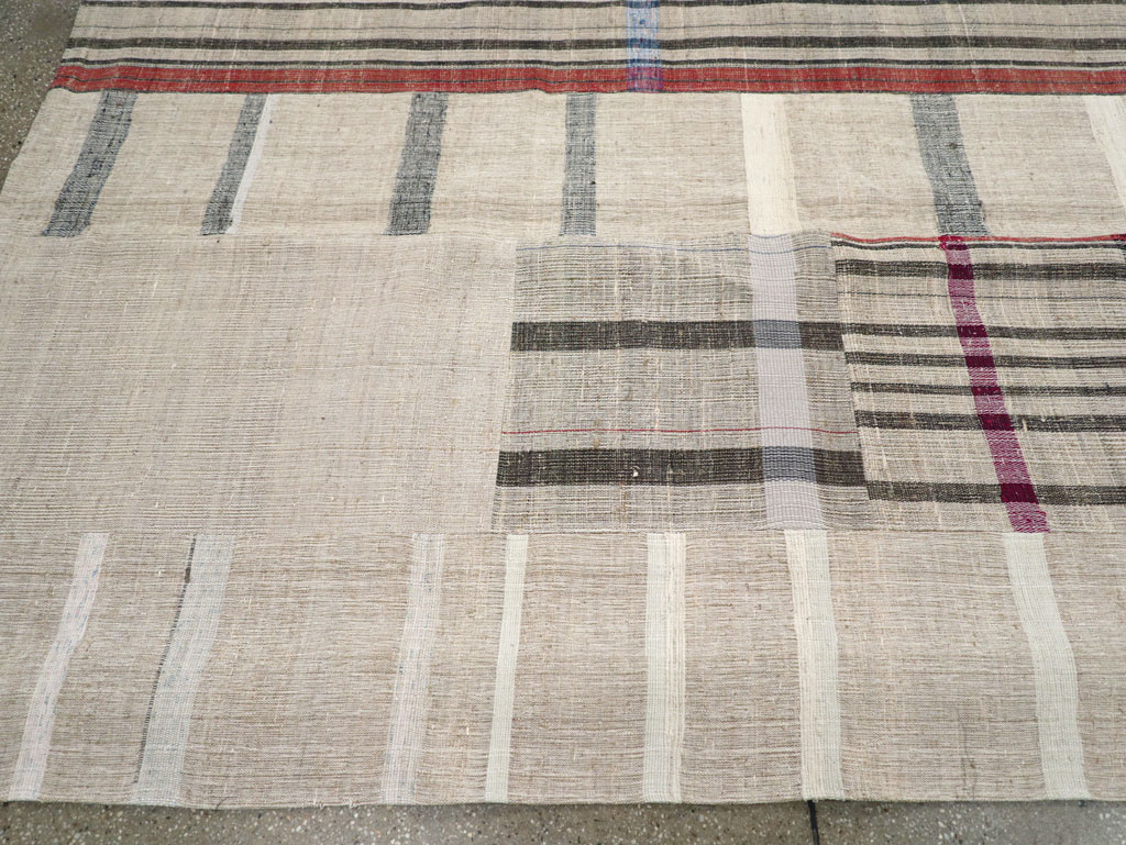Vintage Turkish Flatweave Kilim Room Size Carpet, No.31297 - Gsblank