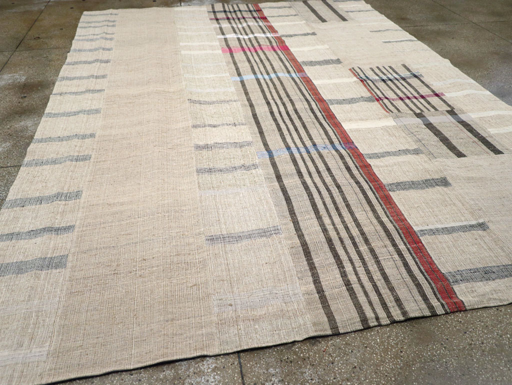 Vintage Turkish Flatweave Kilim Room Size Carpet, No.31297 - Gsblank