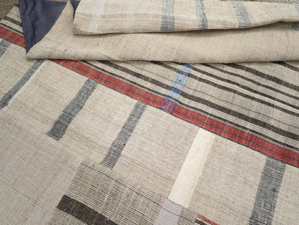 Vintage Turkish Flatweave Kilim Room Size Carpet, No.31297 - Gsblank