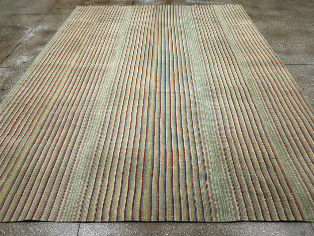 Vintage Turkish Flatweave Kilim Room Size Carpet, No.31299 - Gsblank