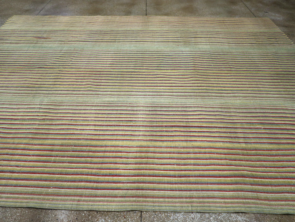 Vintage Turkish Flatweave Kilim Room Size Carpet, No.31299 - Gsblank