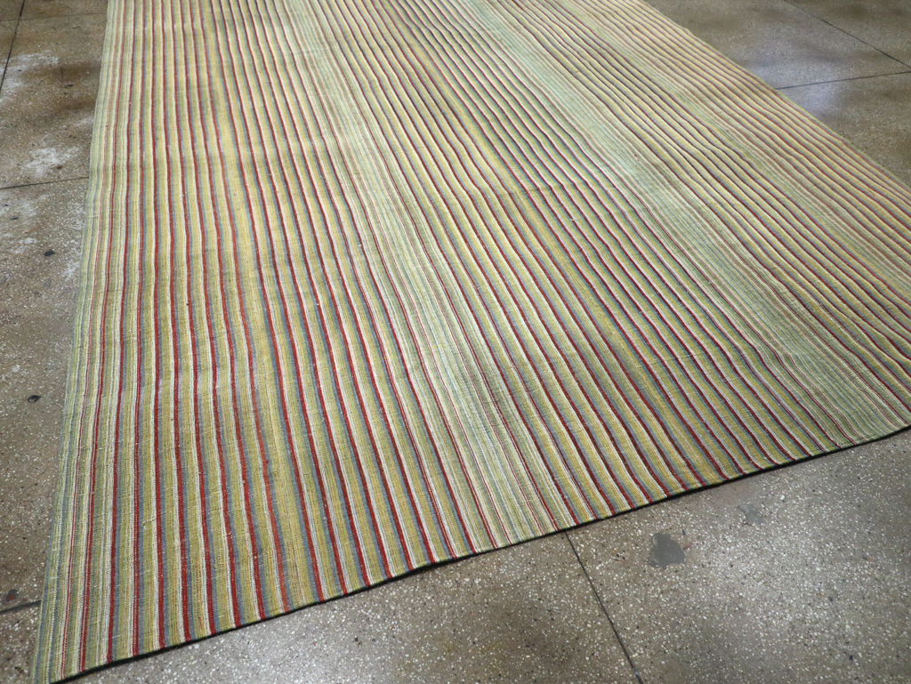 Vintage Turkish Flatweave Kilim Room Size Carpet, No.31299 - Gsblank