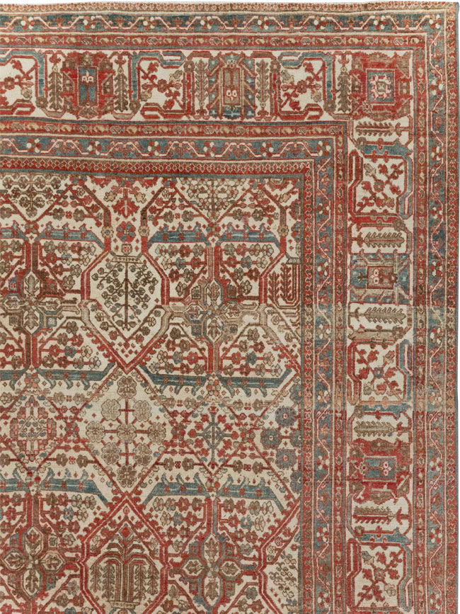 Antique Persian Joshegan Small Room Size Carpet, No.31305 - Gsblank