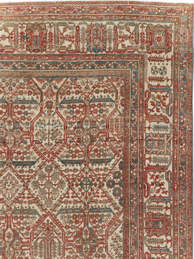 Antique Persian Joshegan Small Room Size Carpet, No.31305 - Gsblank