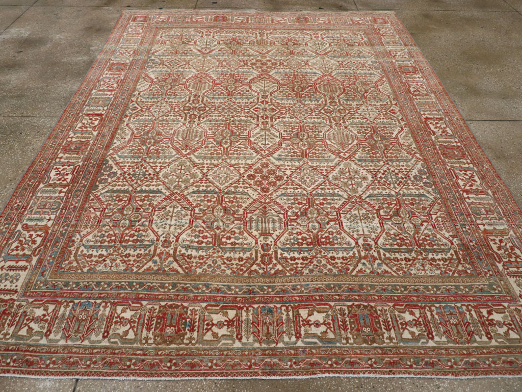 Antique Persian Joshegan Small Room Size Carpet, No.31305 - Gsblank