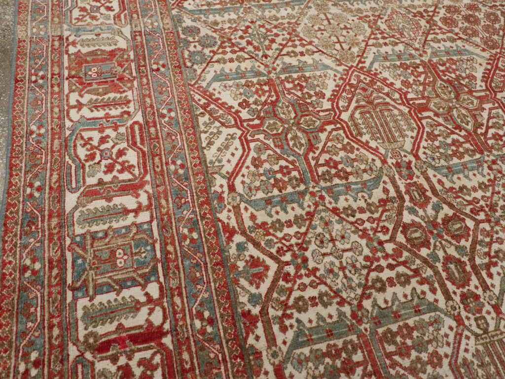 Antique Persian Joshegan Small Room Size Carpet, No.31305 - Gsblank