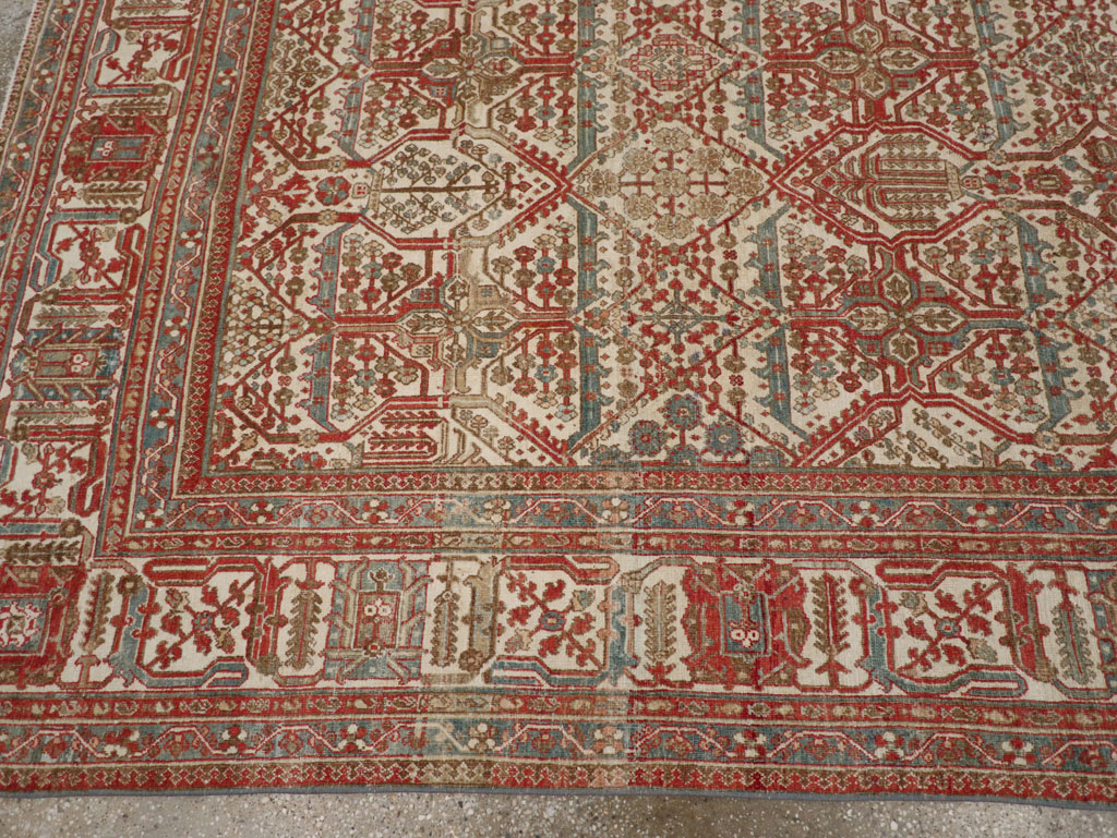 Antique Persian Joshegan Small Room Size Carpet, No.31305 - Gsblank