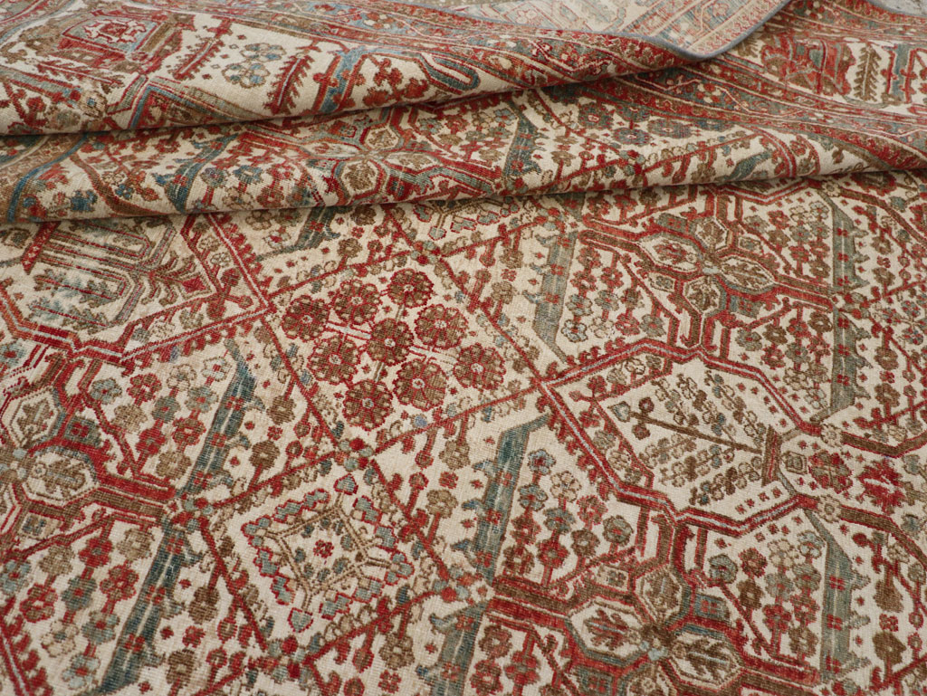 Antique Persian Joshegan Small Room Size Carpet, No.31305 - Gsblank