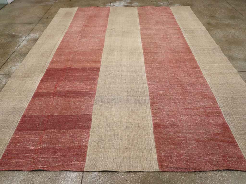 Vintage Turkish Flatweave Kilim Room Size Carpet, No.31306 - Gsblank
