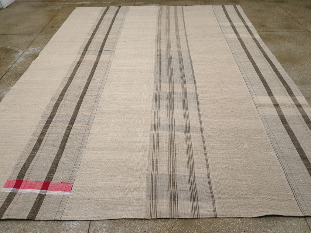 Vintage Turkish Flatweave Kilim Room Size Carpet, No.31307 - Gsblank
