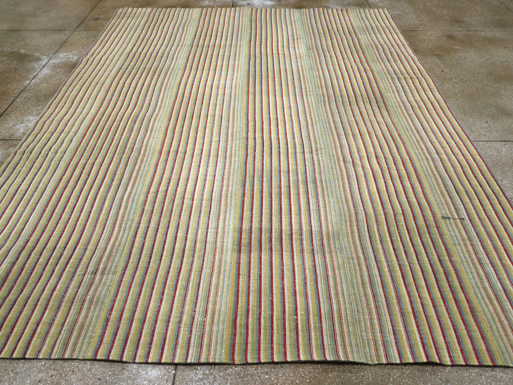 Vintage Turkish Flatweave Kilim Room Size Carpet, No.31309 - Gsblank