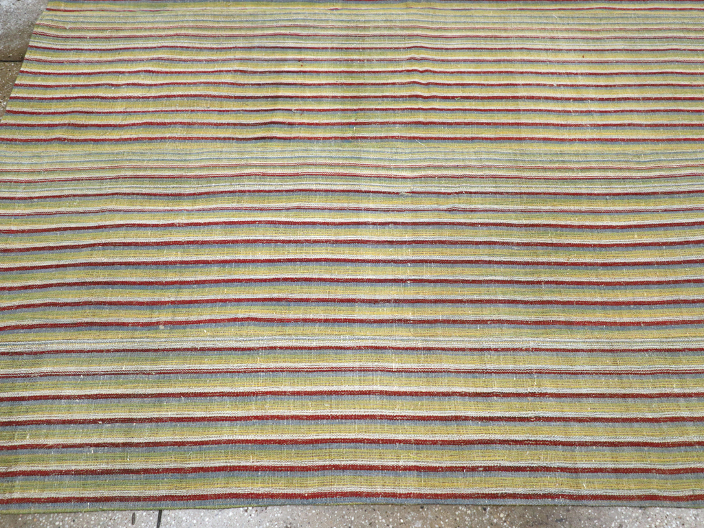 Vintage Turkish Flatweave Kilim Room Size Carpet, No.31309 - Gsblank