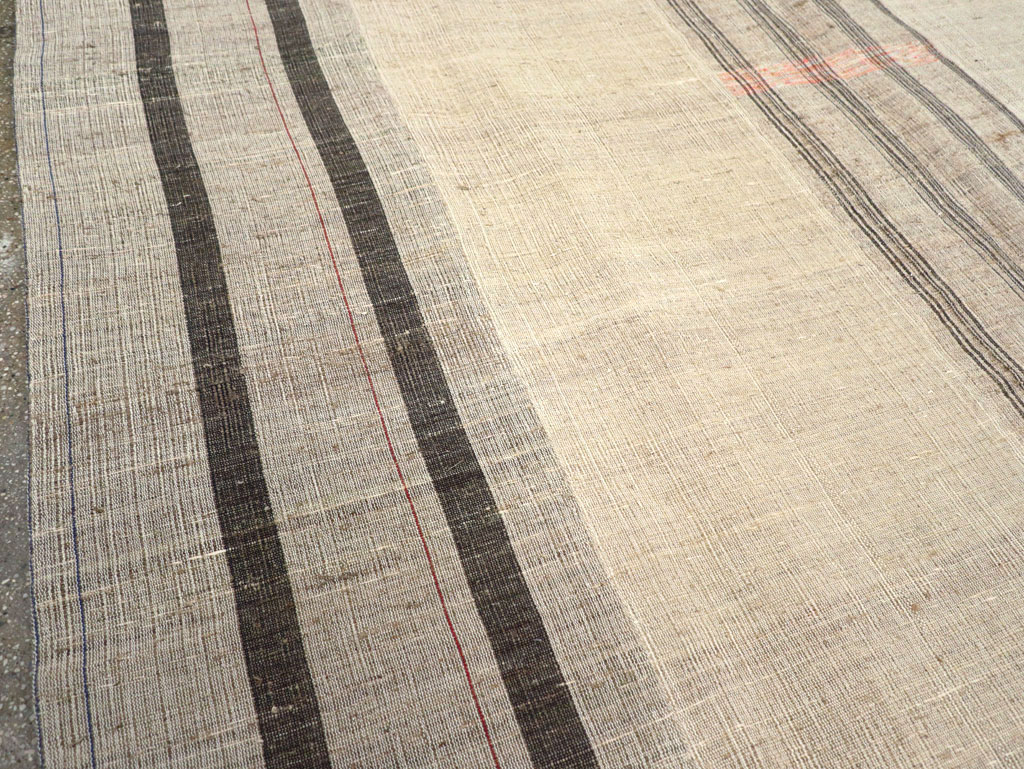 Vintage Turkish Flatweave Kilim Room Size Carpet, No.31313 - Gsblank