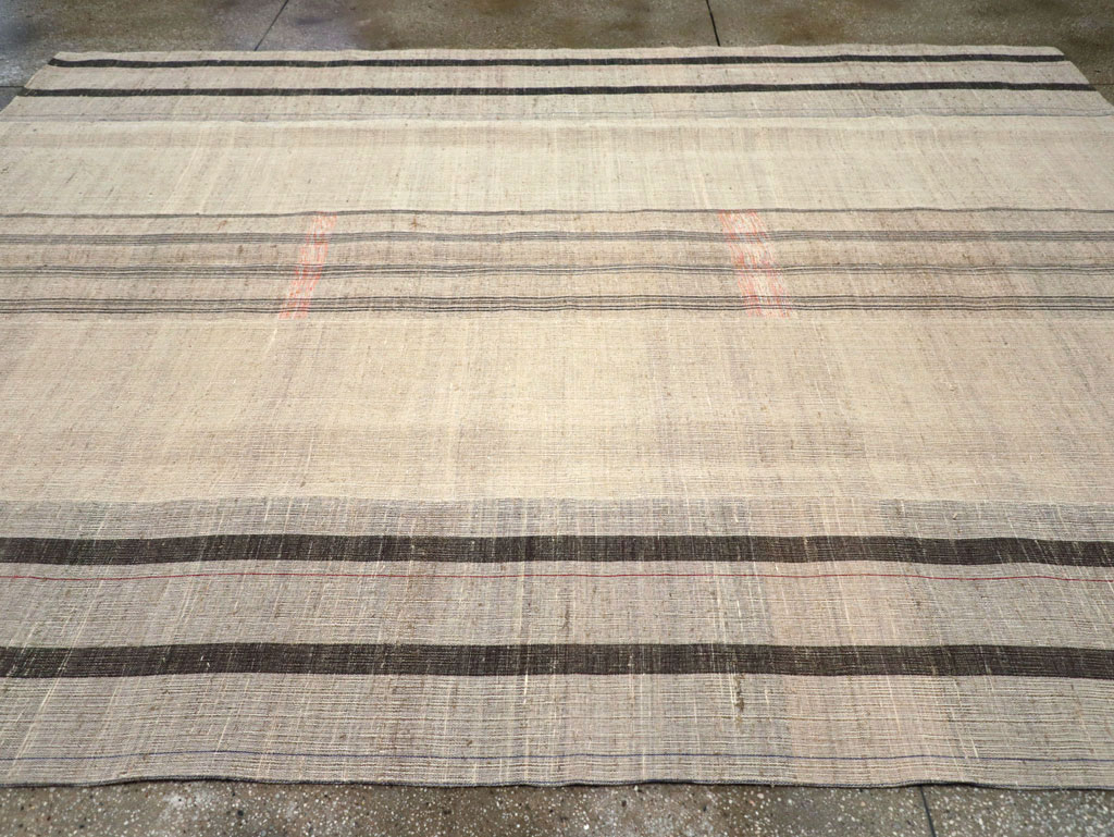 Vintage Turkish Flatweave Kilim Room Size Carpet, No.31313 - Gsblank