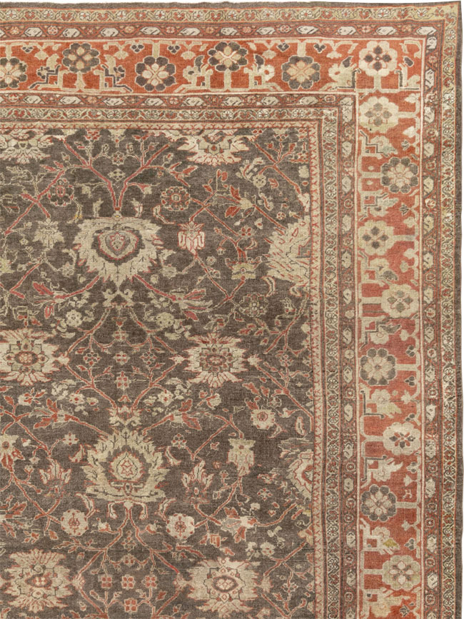 Antique Persian Mahal Oversize Carpet, No.31321 - Gsblank
