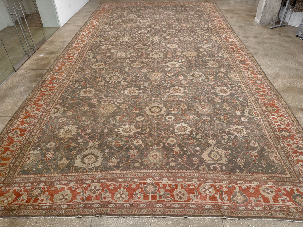 Antique Persian Mahal Oversize Carpet, No.31321 - Gsblank