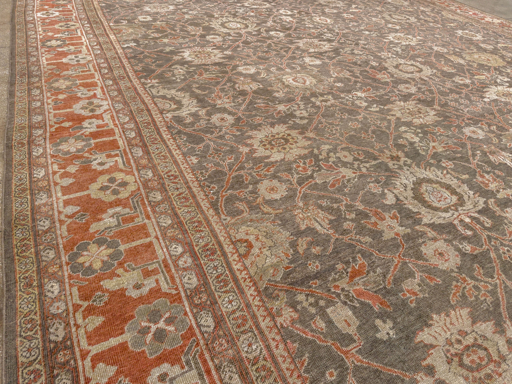 Antique Persian Mahal Oversize Carpet, No.31321 - Gsblank