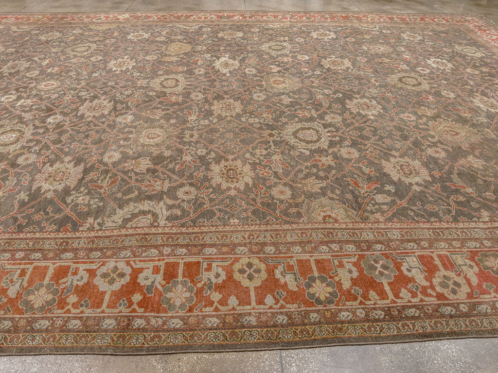 Antique Persian Mahal Oversize Carpet, No.31321 - Gsblank